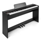 Costzon 88 Key Weighted Keyboard Digital Piano Hammer Action Electric Piano with Furniture Stand, Record and Replay