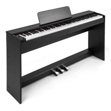 Costzon 88 Key Weighted Keyboard Digital Piano Hammer Action Electric Piano with Furniture Stand, Record and Replay