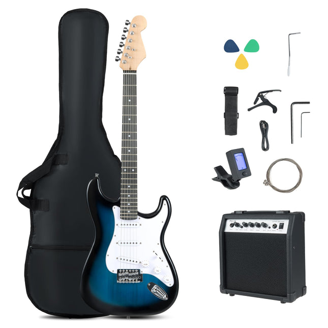 Costzon 6 String Electric Bass Guitar with AMP 39” Full Size Beginner Bass Guitar Kit