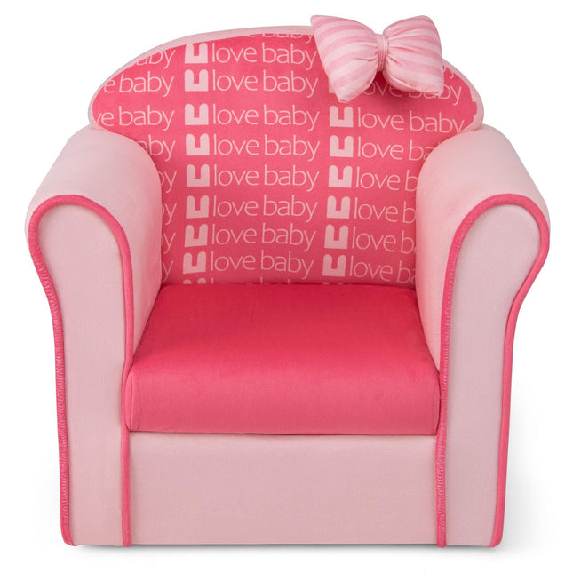 Costzon Kids Sofa, Toddler Upholstered Armchair with Solid Wooden Frame (Single Seat)