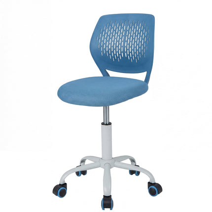 Costzon Armless Height Adjustable Kids Computer Chair Ergonomic Backrest & Stable 5-Point Wheels