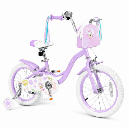 BABY JOY 12 14 16 18 Inch Girls Bike w/Streamers & Bag
