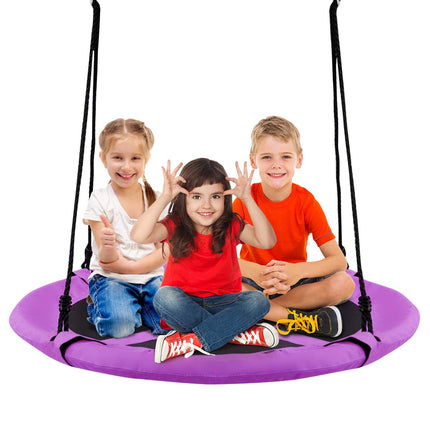 Costzon Tree Swing, 40 Inch Saucer Swing for Kids Outdoor, Flying Swing for Backyard