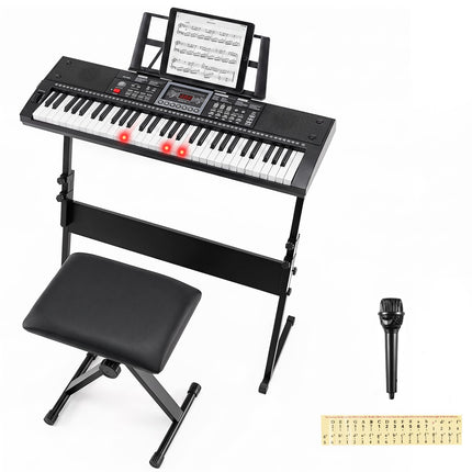 Costzon 61 Key Keyboard Piano | Portable Digital Piano Musical Instrument for Beginners