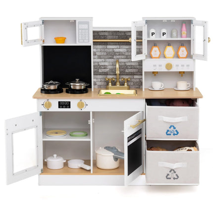 Costzon Kids Kitchen Playset Montessori Toddler Play Kitchen for Kids 3+ Years