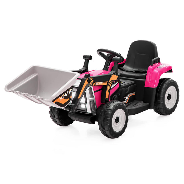 Costzon Ride on Car, 12V Excavator with Remote Control, Battery Powered Construction Vehicle