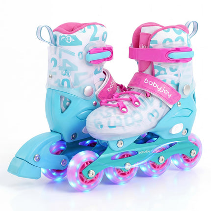 BABY JOY Inline Skates 4 Sizes Adjustable Kids Roller Blades
