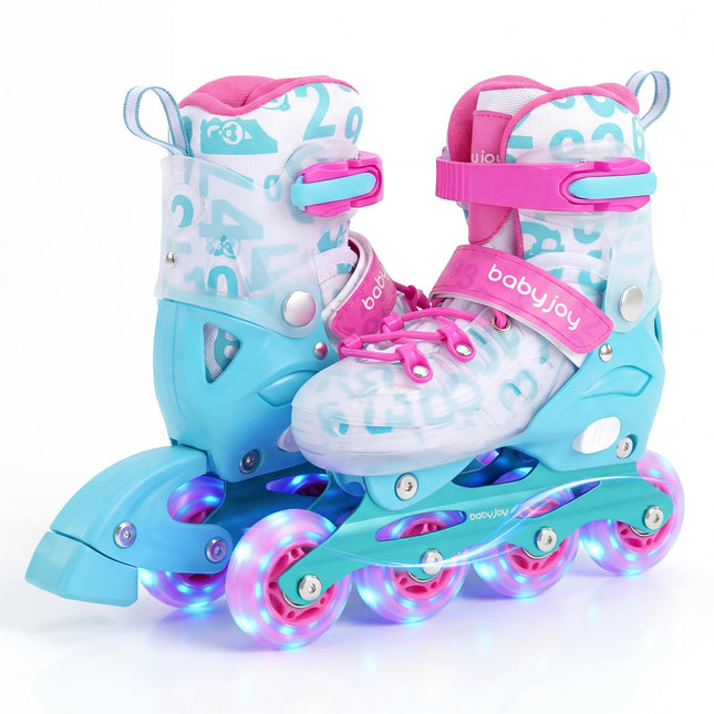 BABY JOY Inline Skates 4 Sizes Adjustable Kids Roller Blades