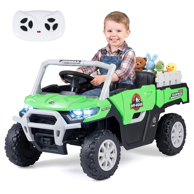 Costzon 24V Kids UTV Ride on Car Truck with Trunk & 2 x 100W Motors