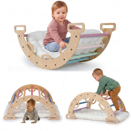 Costzon Wooden Rocking Climbing Arch w/Cushion