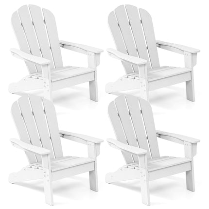Costzon Kids Adirondack Chair Set of 1/2/4, All-Weather HDPE Patio Chair with Armrests