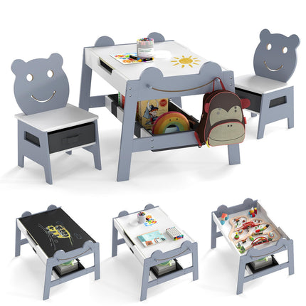 Costzon Kids Table and Chairs Multifunctional Art Desk Set (27.5” x 24” x 20”)