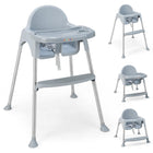 BABY JOY Baby High Chair, 4 in 1 Convertible High Chair with Adjustable Legs