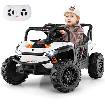 Costzon Kids UTV, 12V Battery Powered Electric Off-Road Car w/Remote Control, Sounds, Wireless Connection