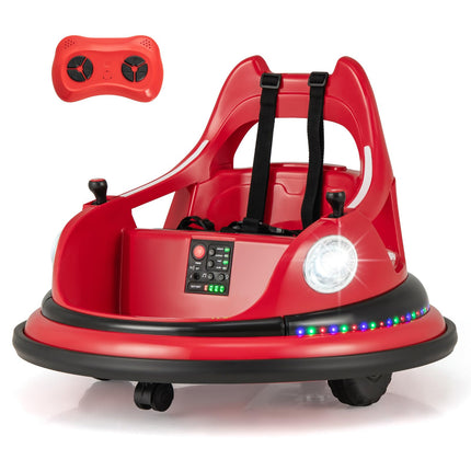 Costzon Bumper Car for Kids, 12V Toddler Bumper Car W/Remote Control & Dual Joysticks, Ride on Bumper Car for Boys Girls Gift