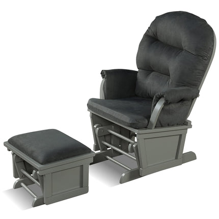 Glider and Ottoman Set with Storage Pocket