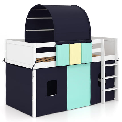 Costzon Twin Size Loft Bed, Playhouse Bed Frame with Tower