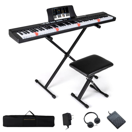 Costzon 88 Key Piano Keyboard | Electric Digital Piano with Stand