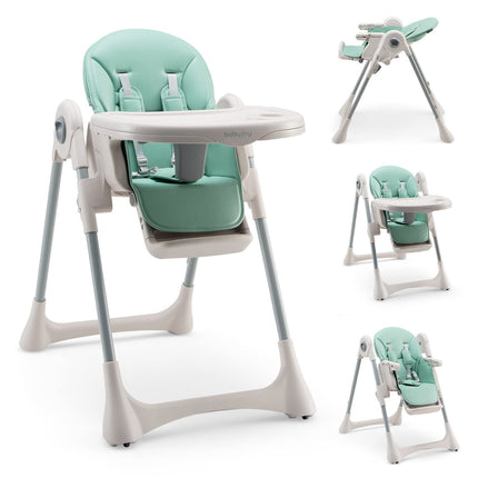 BABY JOY Convertible High Chair for Babies & Toddlers, Foldable Highchair with Adjustable Backrest