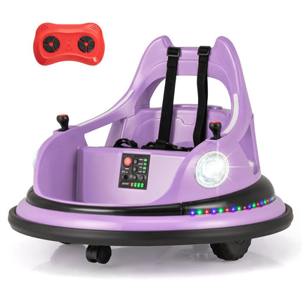 Costzon Bumper Car for Kids, 12V Toddler Bumper Car W/Remote Control & Dual Joysticks, Ride on Bumper Car for Boys Girls Gift