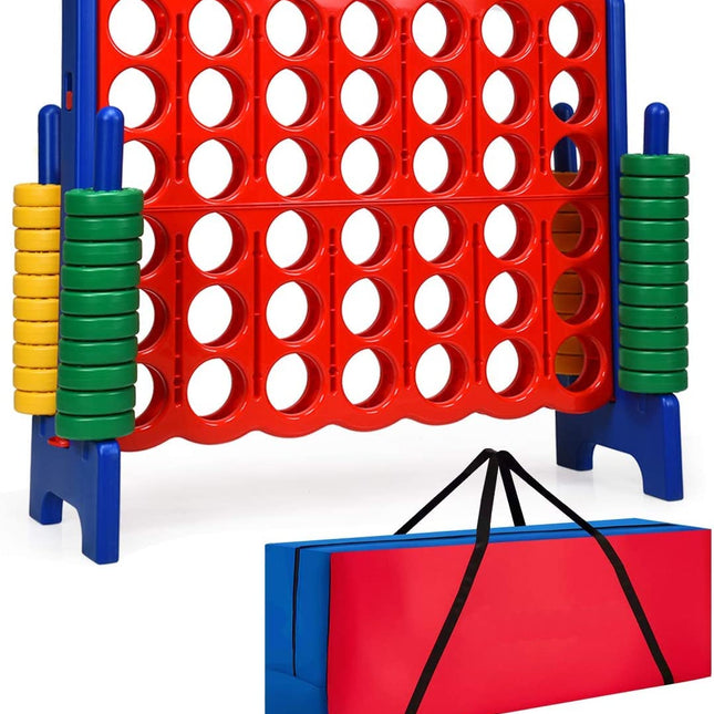 Costzon Giant 4-in-A-Row, Jumbo 4-to-Score Giant Games for Kids & Adults, With Carrying Bag