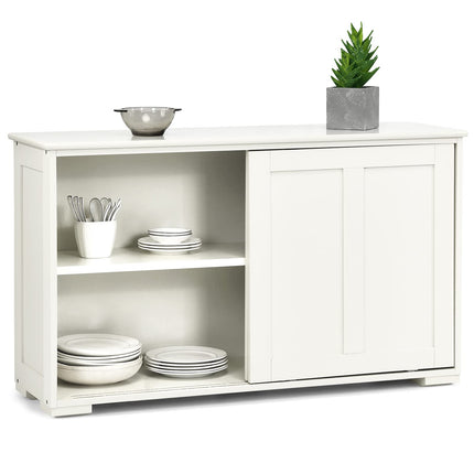 Costzon Sideboard Buffet Cabinet, Wooden Kitchen Storage Cabinet, Accent Coffee Bar Cabinet Console Table