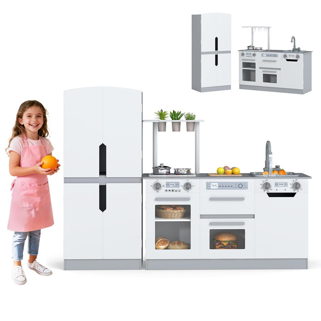 Costzon Kids Kitchen Playset Pretend Play Kitchen for Kids Ages 3+