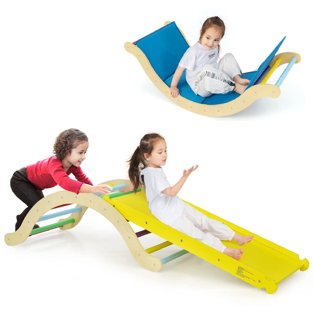 Climbing Ladder for Toddler with Ramp/Padding - Costzon