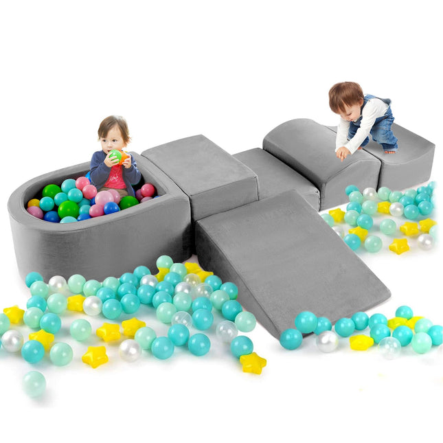 Costzon Toddler Climbing Toys Indoor, 5 Pieces Foam Climb and Crawl Playset