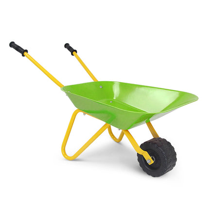 Toddler Wheelbarrow, Toy Wheelbarrow for Kids 2-5, Steel Tray & Rubber Hand Grips