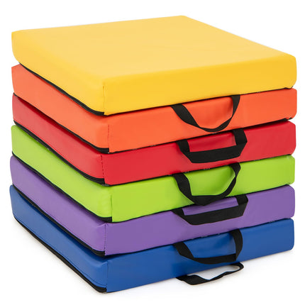 Costzon 6-Piece 16 inch Kids Floor Cushion 2.5" Thick Waterproof