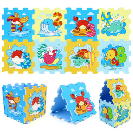 Costzon 8-Piece Educational Animal Interlocking Baby Play Mat