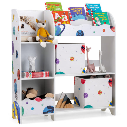 Wooden Storage Display Cabinet Bookshelf - Costzon
