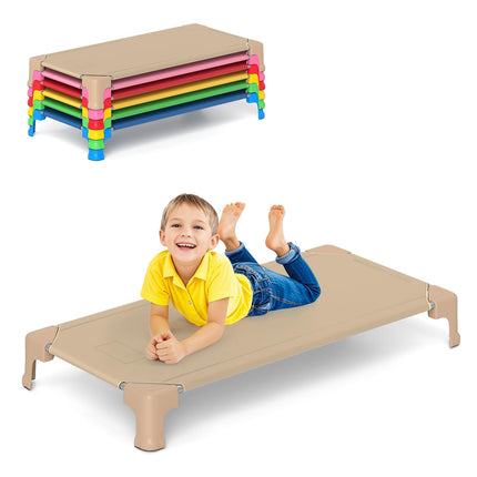 Costzon Daycare Cots for Kids, 6 PCS Space-Saving Stackable Cots w/Sturdy Metal Frame