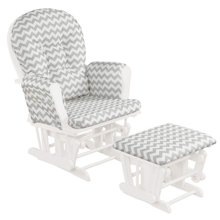 Glider and Ottoman Set with Storage Pocket