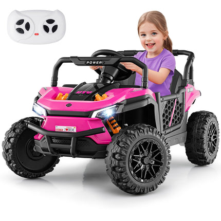 Costzon Kids UTV, 12V Battery Powered Electric Off-Road Car w/Remote Control, Sounds, Wireless Connection