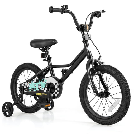 Costzon 12 14 16 18 Inches Car Pattern Sporty Bicycle with Removable Training Wheels