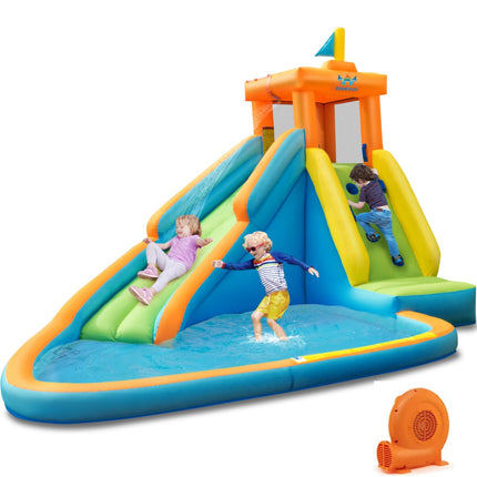 BOUNTECH Inflatable Water Slide for Kids, Giant Waterslide Park for Backyard Outdoor Fun