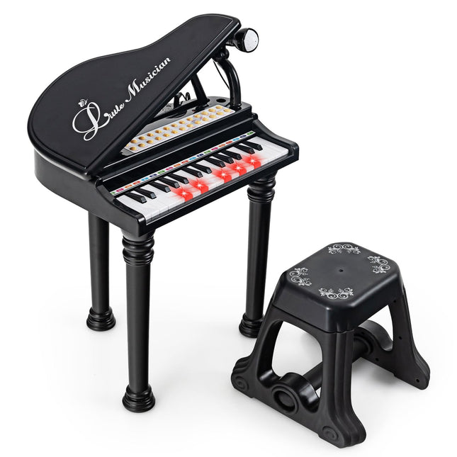 Costzon Kids Piano, 31 Key Mini Grand Piano Toy Keyboard with Microphone