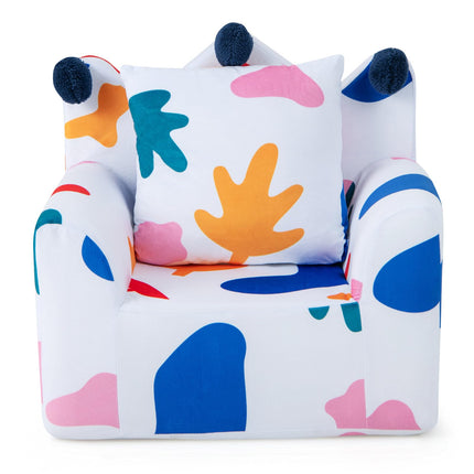 Costzon Kids Sofa, Foam Filled Armchair with Padded Pillow, Upholstered Sofa Chair