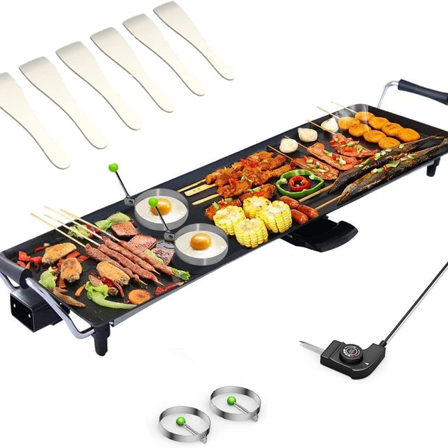 Costzon 35" Electric Griddle Teppanyaki Grill, Nonstick Extra Large Cooking Plate for Pancake Barbecue
