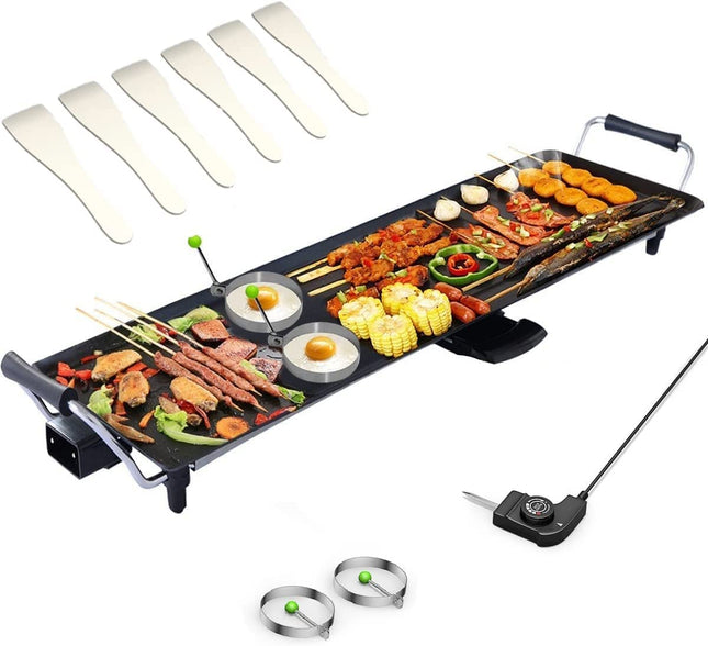 Costzon 35" Electric Griddle Teppanyaki Grill, Nonstick Extra Large Cooking Plate for Pancake Barbecue