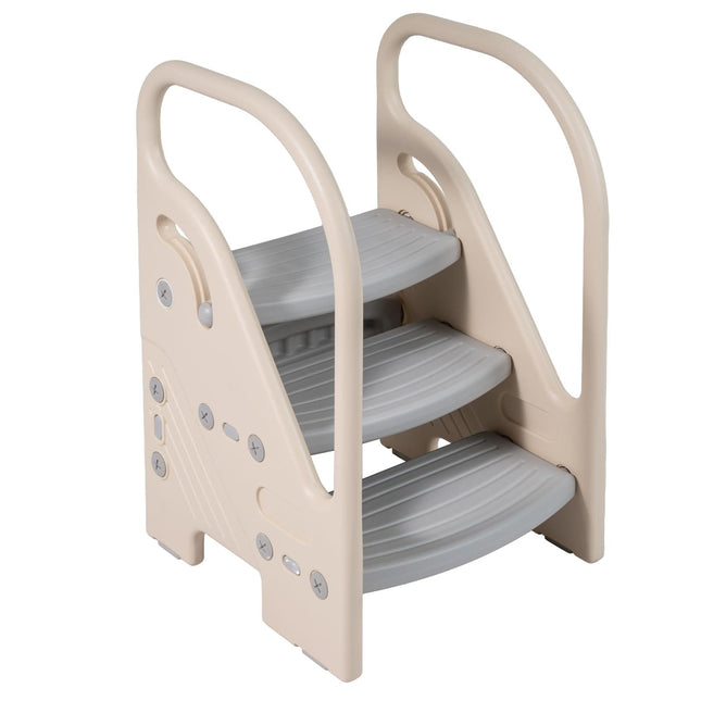 Costzon Toddler Step Stool for Bathroom Sink Adjustable 3-Step Helper Stool