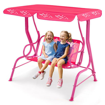 Costzon Kids All-Weather Lounge Chair Hammock with Adjustable Canopy
