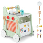 Costzon 6 in 1 Wooden Baby Walker Toddler Pretend Play Kitchen Playset