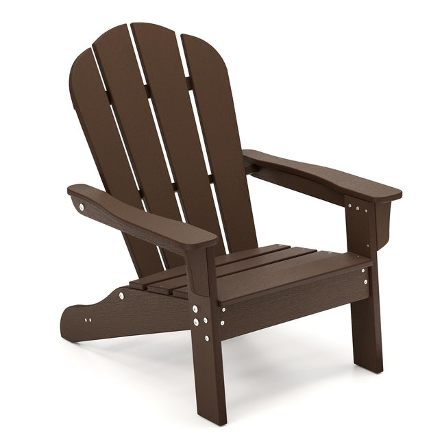 Costzon Kids Adirondack Chair Set of 1/2/4, All-Weather HDPE Patio Chair with Armrests