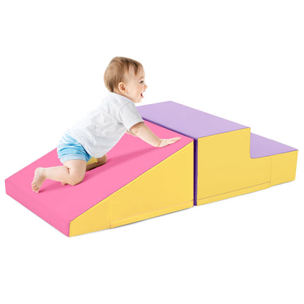 Costzon Climbing Toys for Toddlers, Soft Play Set for Crawling, Climbing, Sliding