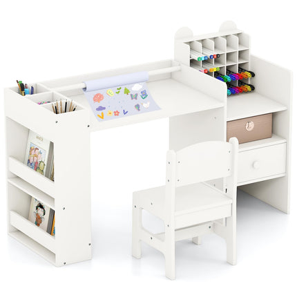 Costzon Kids Desk and Chair Set Art Activity Desk Set