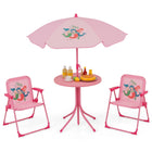 Costzon Kids Outdoor Table with 2 Folding Chairs