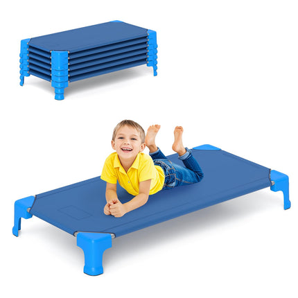 Costzon Daycare Cots for Kids, 6 PCS Space-Saving Stackable Cots w/Sturdy Metal Frame